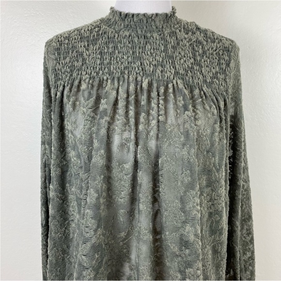 Anthropologie Deletta Amanna
Lace Peasant Olive Green Blouse Top Small - Picture 3 of 11